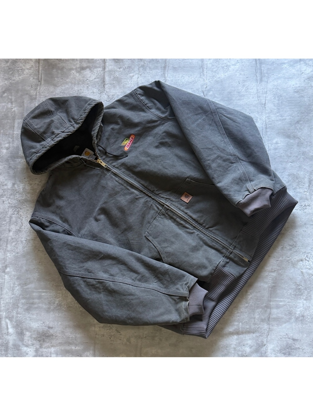 Vintage 90’s Carhartt Hooded Duck Canvas Quilted Jacket XXL